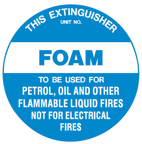 Fire Extinguisher Signs - Foam Fire Extinguisher, 200mm Dia