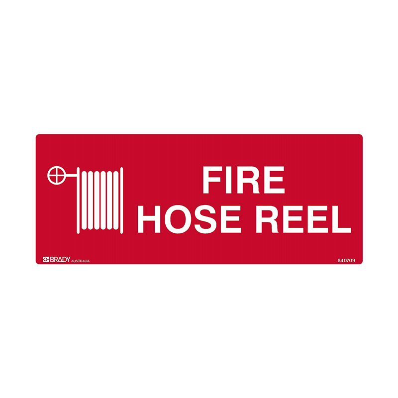 Fire Safety Sign - Fire Hose Reel (with Picto) - 300x125mm 