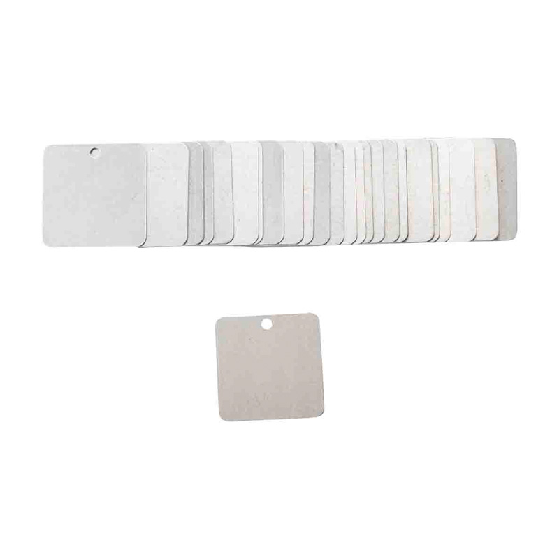 Blank Aluminum Square Valve Tags, 38.1mm (W) x 38.1mm (H), Pack of 25