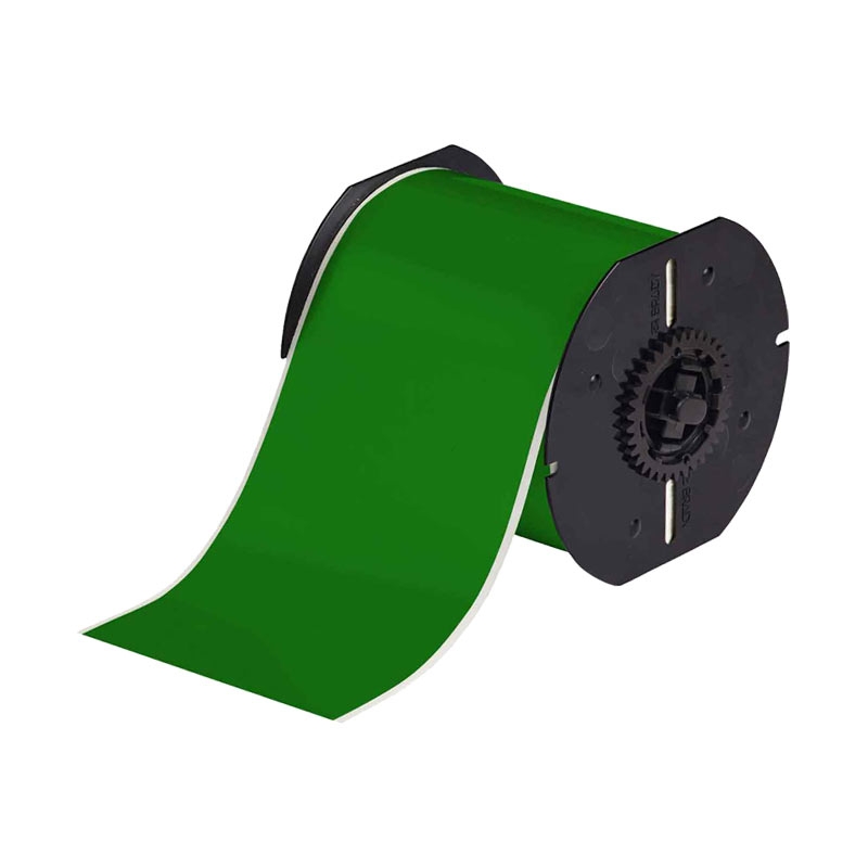 Brady B30 Series: B-569 Low-Halide Polyester Tape - 101.6mm x 30.48m, Green