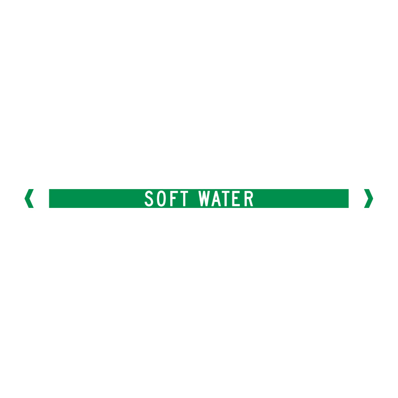 Standard Pipe Marker, Self Adhesive, Soft Water - Pack of 10 