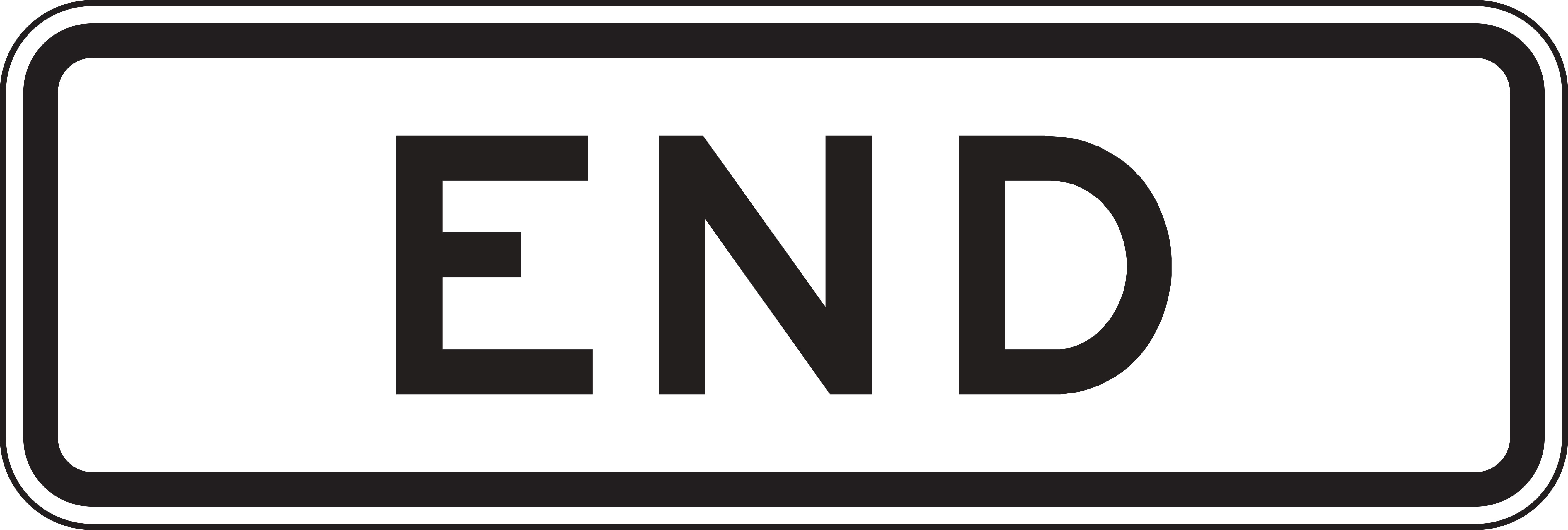 Bicycle Path Sign - End